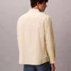Camisa de popeline lavado com botões e corte descontraído Camisa de popeline lavado com botões e corte descontraído