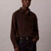 Camisa de veludo cotelê com botões e corte descontraído Camisa de veludo cotelê com botões e corte descontraído