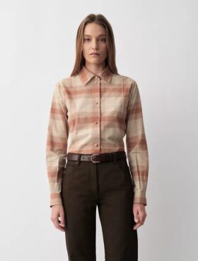 Camisa de xadrez com botões Scarlett