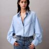 Camisa Descontraída com Botões em Mistura de Viscose Camisa Descontraída com Botões em Mistura de Viscose