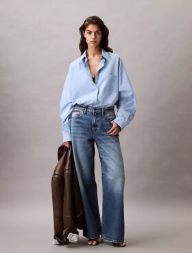 Camisa Descontraída com Botões em Mistura de Viscose