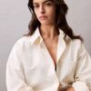 Camisa Descontraída com Botões em Mistura de Viscose Camisa Descontraída com Botões em Mistura de Viscose