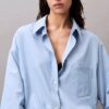 Camisa Descontraída com Botões em Mistura de Viscose Camisa Descontraída com Botões em Mistura de Viscose