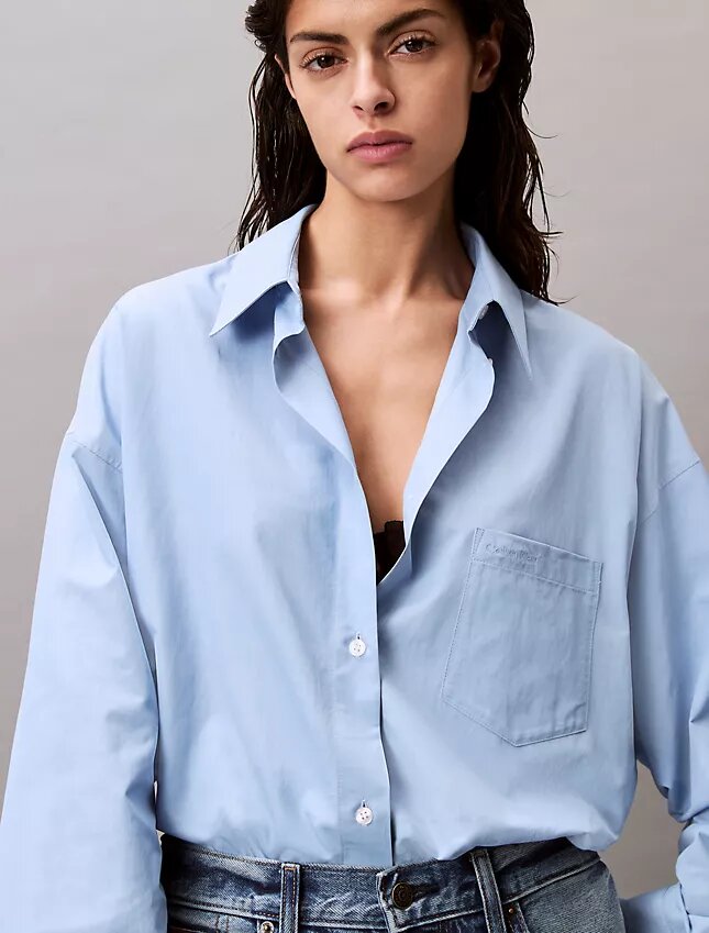 Camisa Descontraída com Botões em Mistura de Viscose Camisa Descontraída com Botões em Mistura de Viscose