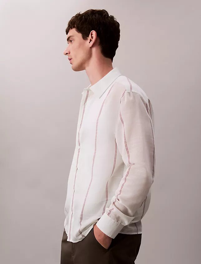 Camisa Descontraída de Algodão e Nylon Camisa Descontraída de Algodão e Nylon