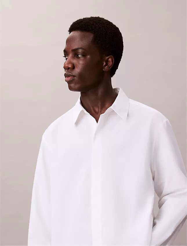 Camisa Descontraída de Algodão e Seda Camisa Descontraída de Algodão e Seda