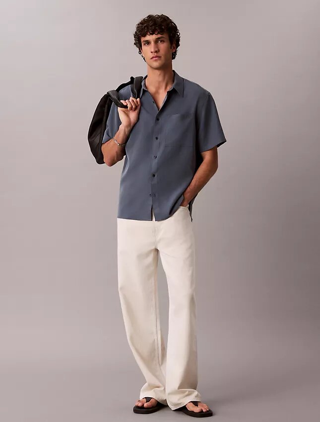 Camisa Easy em mistura de Modal Camisa Easy em mistura de Modal