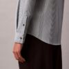 Camisa Justa Elástica Supima com Risca Tingida no Fio Camisa Justa Elástica Supima com Risca Tingida no Fio