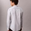 Camisa justa elástica Supima com riscas tingidas no fio Camisa justa elástica Supima com riscas tingidas no fio