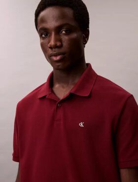 Camisa polo clássica em piqué de algodão