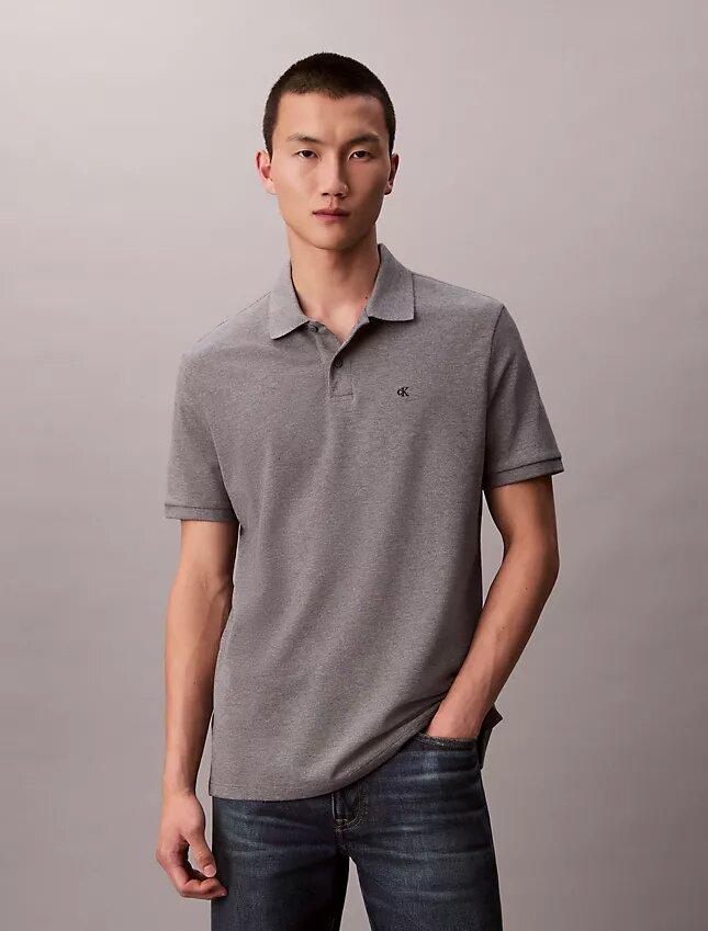 Camisa polo clássica em piqué de algodão Camisa polo clássica em piqué de algodão