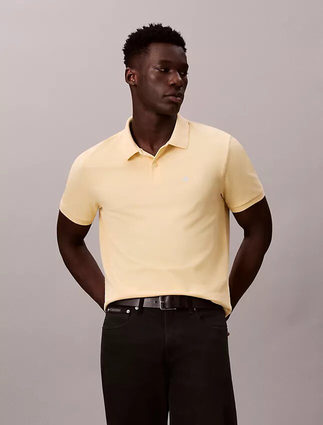Camisa polo clássica em piqué de algodão Camisa polo clássica em piqué de algodão