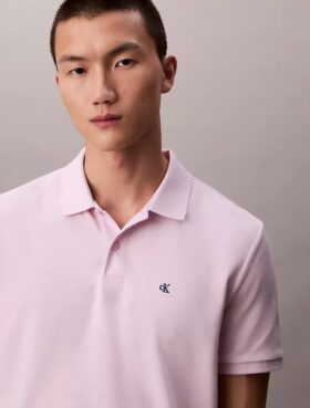 Camisa polo clássica em piqué de algodão