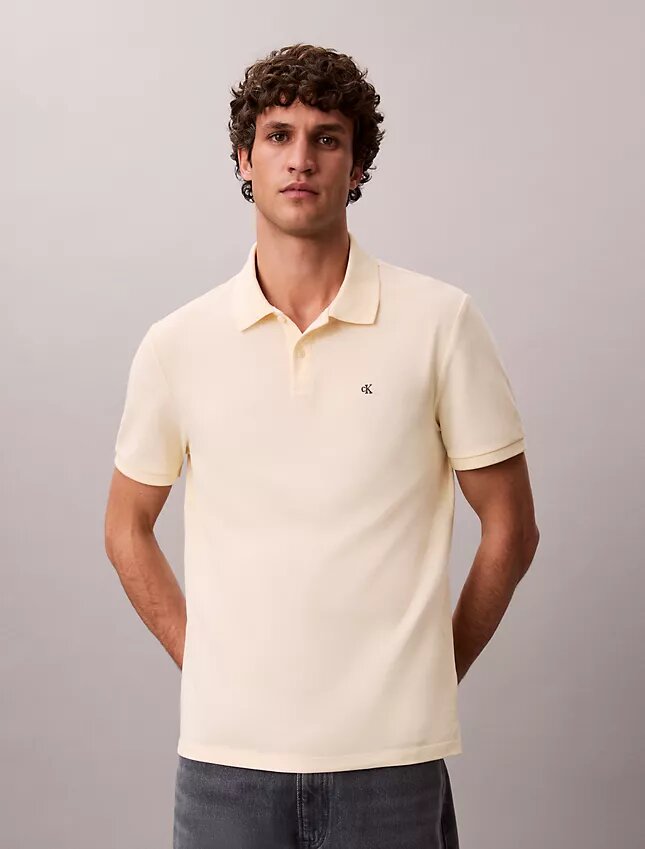 Camisa polo clássica em piqué de algodão Camisa polo clássica em piqué de algodão