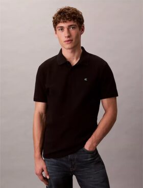 Camisa polo clássica em piqué de algodão