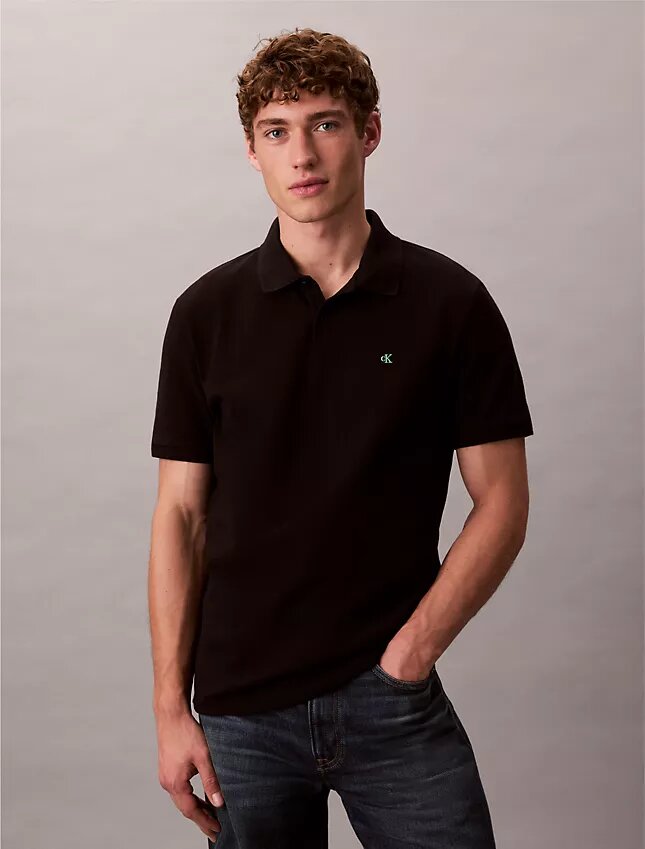 Camisa polo clássica em piqué de algodão Camisa polo clássica em piqué de algodão