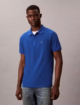 Camisa polo clássica em piqué de algodão