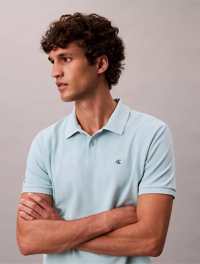Camisa polo clássica em piqué de algodão Camisa polo clássica em piqué de algodão