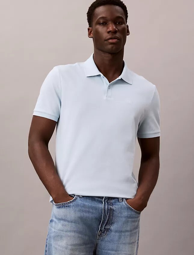 Camisa polo clássica em piqué de algodão Camisa polo clássica em piqué de algodão