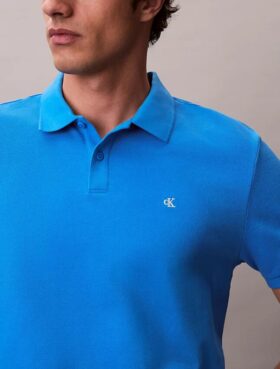 Camisa polo clássica em piqué de algodão