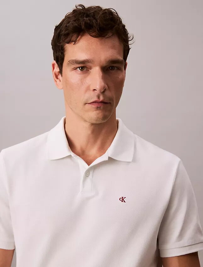 Camisa polo clássica em piqué de algodão Camisa polo clássica em piqué de algodão