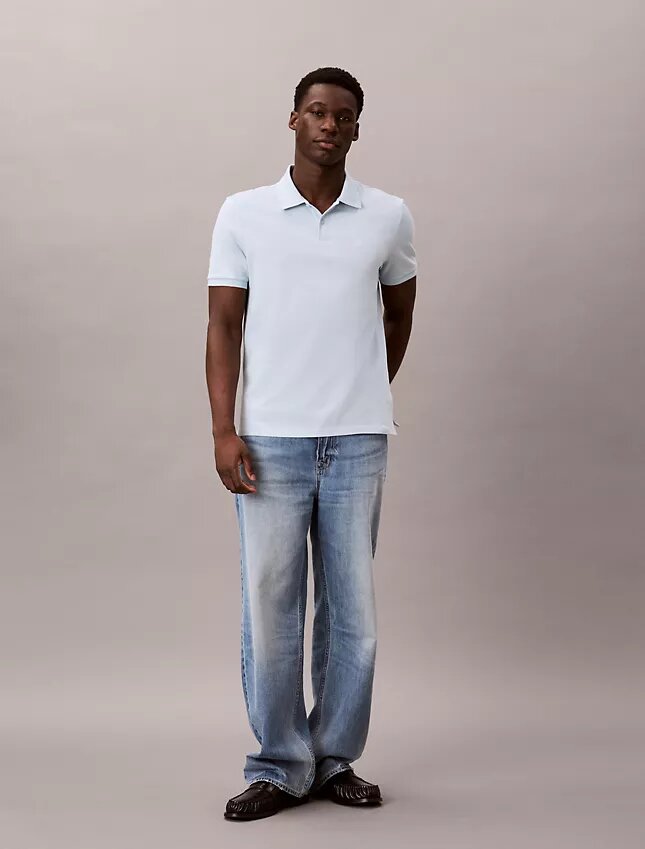 Camisa polo clássica em piqué de algodão Camisa polo clássica em piqué de algodão