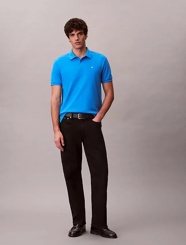 Camisa polo clássica em piqué de algodão Camisa polo clássica em piqué de algodão
