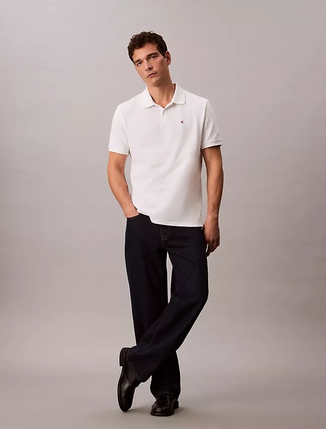 Camisa polo clássica em piqué de algodão Camisa polo clássica em piqué de algodão