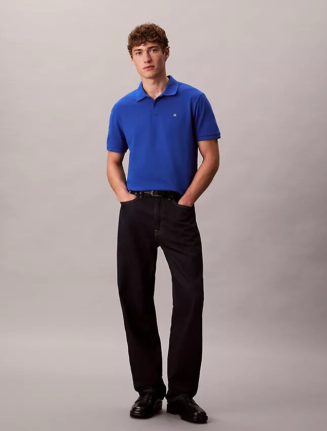 Camisa polo clássica em piqué de algodão Camisa polo clássica em piqué de algodão