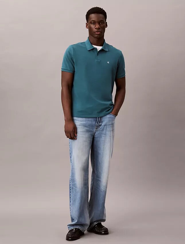 Camisa polo clássica em piqué de algodão Camisa polo clássica em piqué de algodão