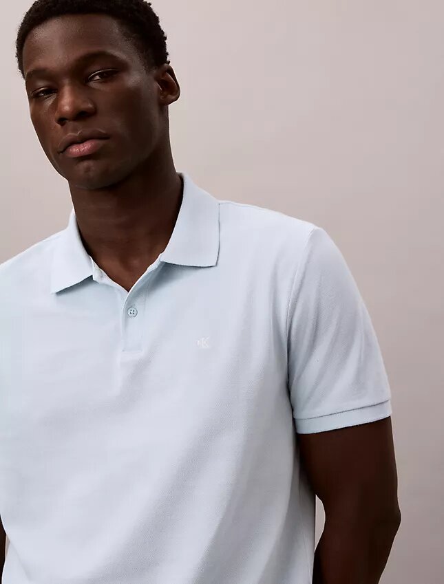 Camisa polo clássica em piqué de algodão Camisa polo clássica em piqué de algodão