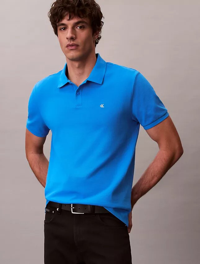 Camisa polo clássica em piqué de algodão Camisa polo clássica em piqué de algodão