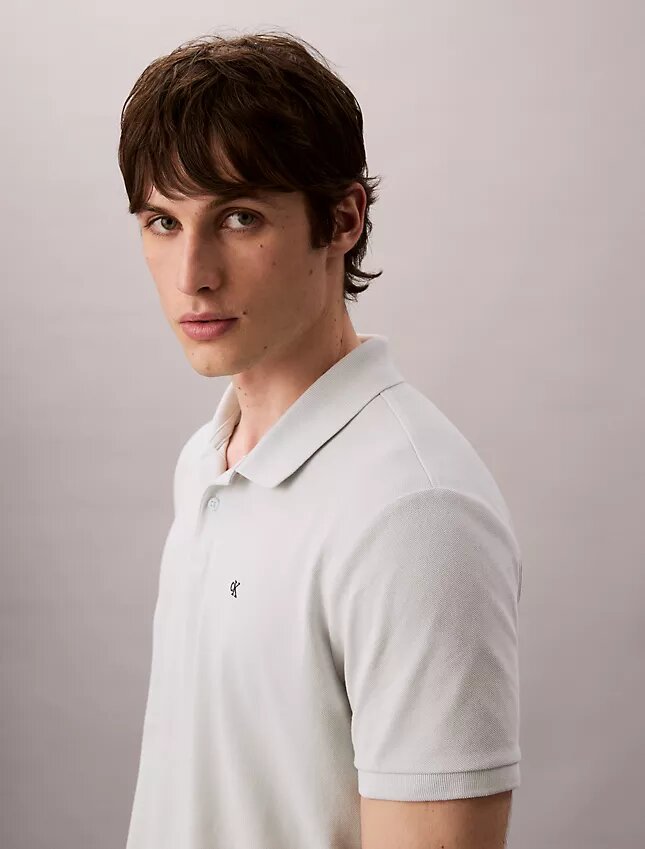 Camisa polo clássica em piqué de algodão Camisa polo clássica em piqué de algodão