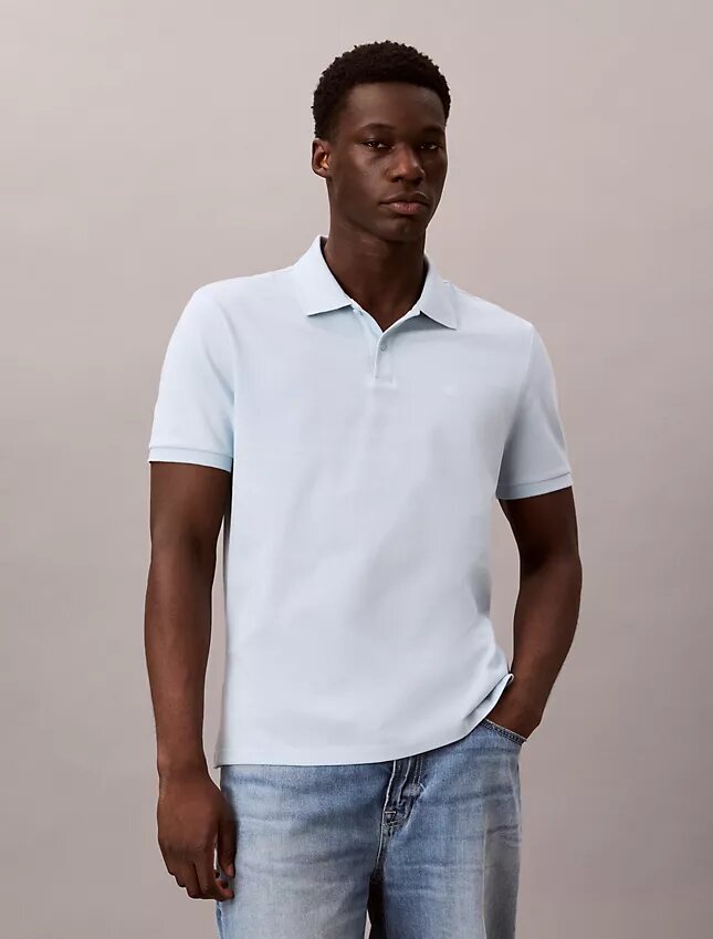 Camisa polo clássica em piqué de algodão Camisa polo clássica em piqué de algodão