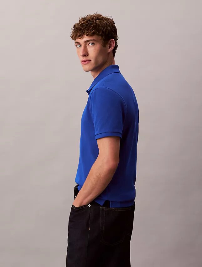 Camisa polo clássica em piqué de algodão Camisa polo clássica em piqué de algodão