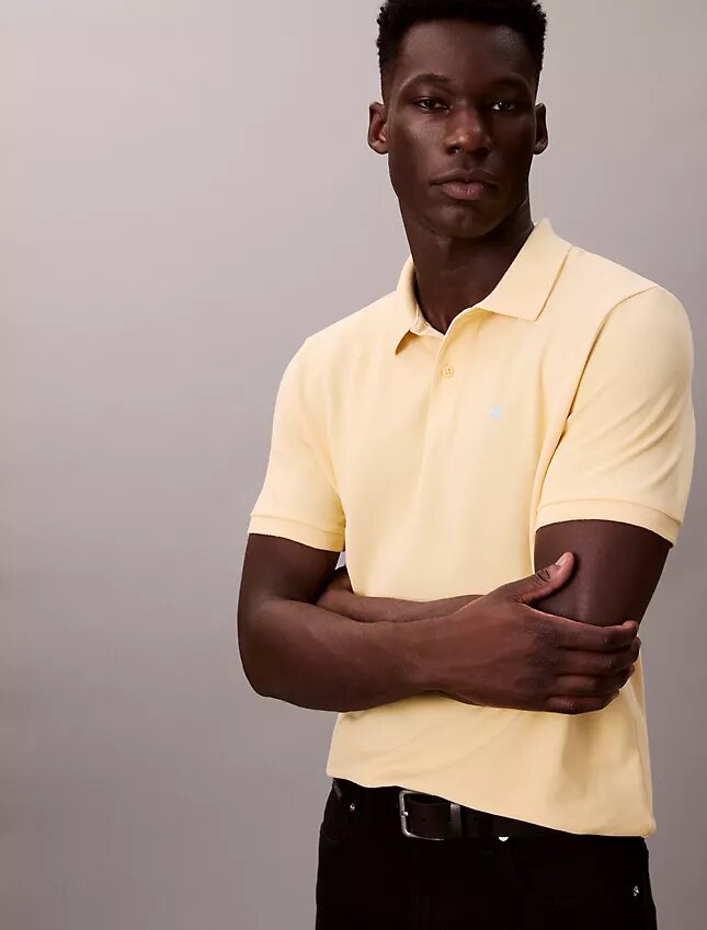 Camisa polo clássica em piqué de algodão Camisa polo clássica em piqué de algodão