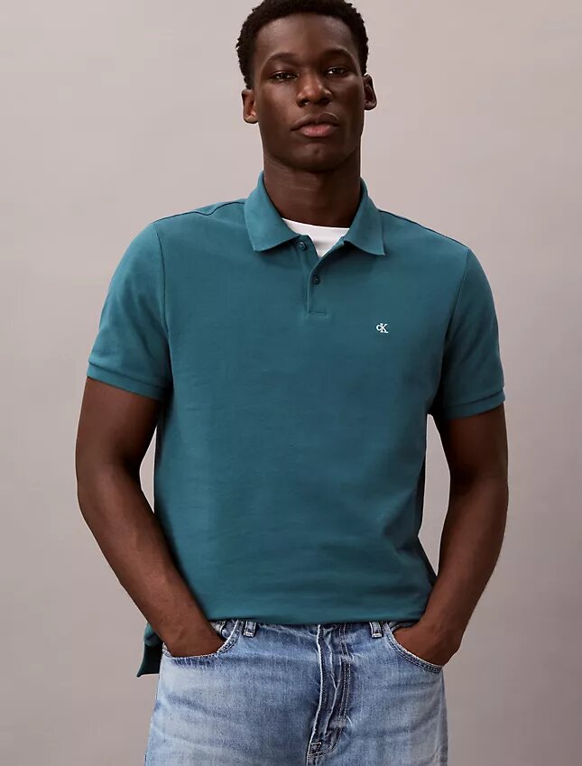 Camisa polo clássica em piqué de algodão Camisa polo clássica em piqué de algodão