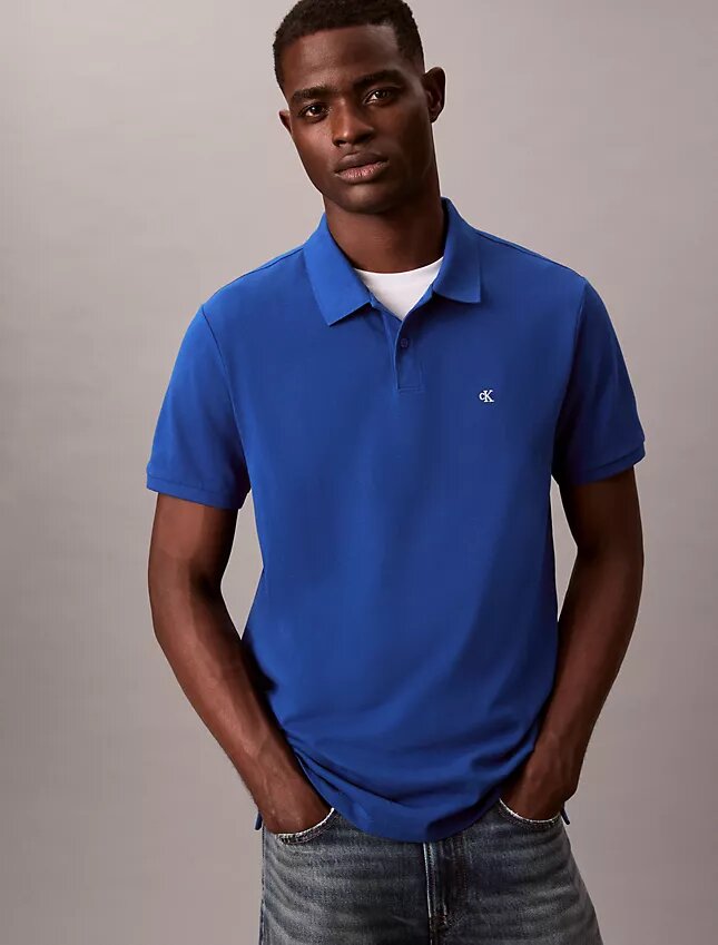Camisa polo clássica em piqué de algodão Camisa polo clássica em piqué de algodão