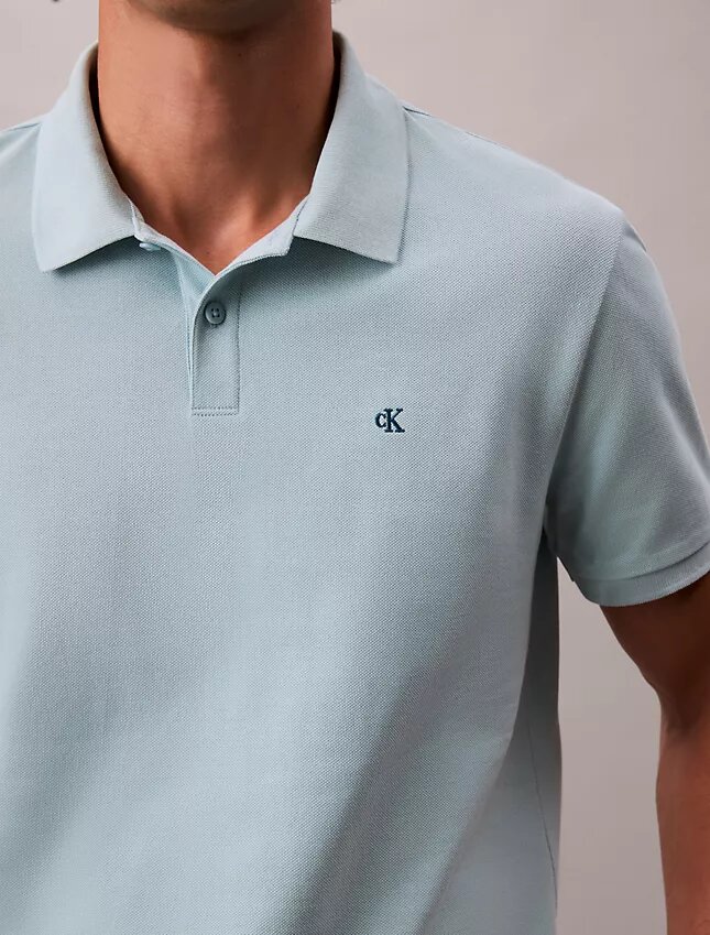 Camisa polo clássica em piqué de algodão Camisa polo clássica em piqué de algodão