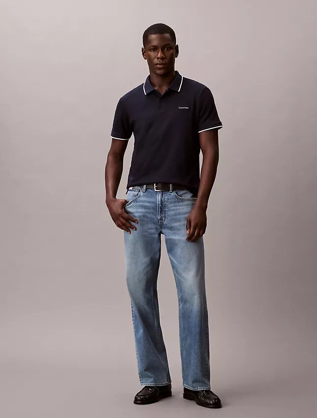 Camisa polo com detalhes em Liquid Touch Camisa polo com detalhes em Liquid Touch