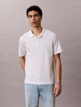 Camisa polo com estampado integral Liquid Touch