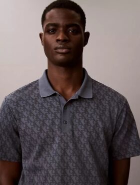 Camisa polo com estampado integral Liquid Touch