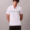 Camisa polo com fecho de correr de um quarto e debrum contrastante