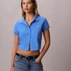 Camisa polo curta em jersey refrescante