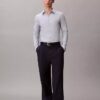 Camisa Slim com botões e padrão jacquard geométrico Camisa Slim com botões e padrão jacquard geométrico