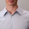 Camisa Slim com botões e padrão jacquard geométrico Camisa Slim com botões e padrão jacquard geométrico