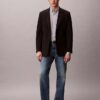 Camisa slim de algodão elástico com padrão xadrez Camisa slim de algodão elástico com padrão xadrez