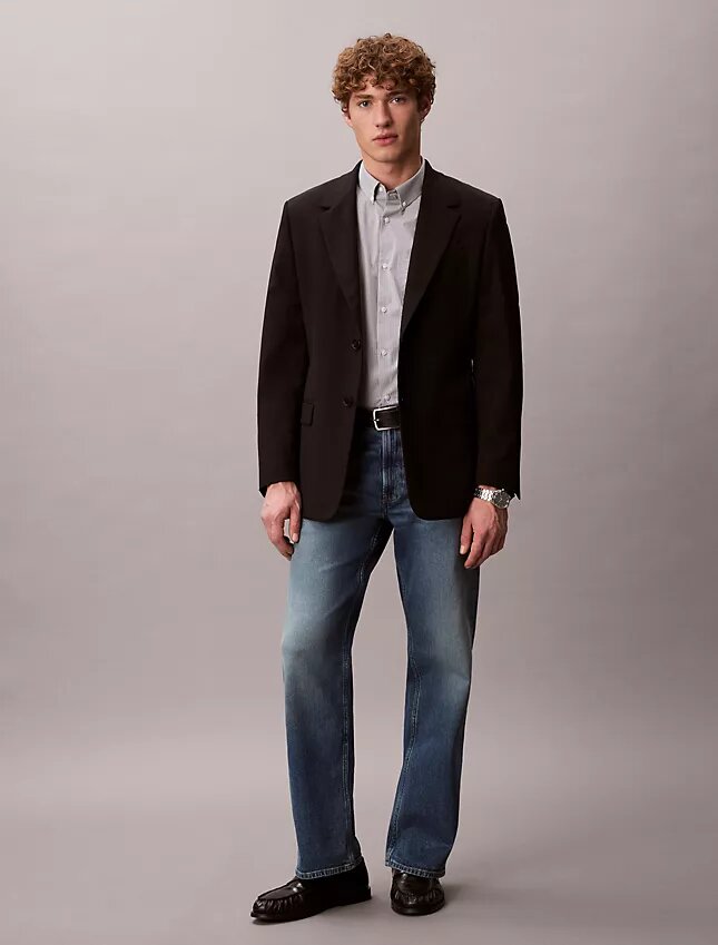 Camisa slim de algodão elástico com padrão xadrez Camisa slim de algodão elástico com padrão xadrez