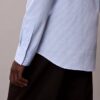 Camisa slim de algodão elástico com padrão xadrez Camisa slim de algodão elástico com padrão xadrez
