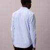 Camisa slim de algodão elástico com padrão xadrez Camisa slim de algodão elástico com padrão xadrez